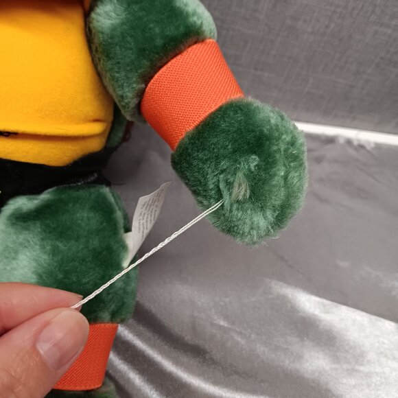 Vtg 1988 TMNT Michelangelo Window Plush Suction Cups Playmates Turtles 80s Toy - Picture 2 of 11